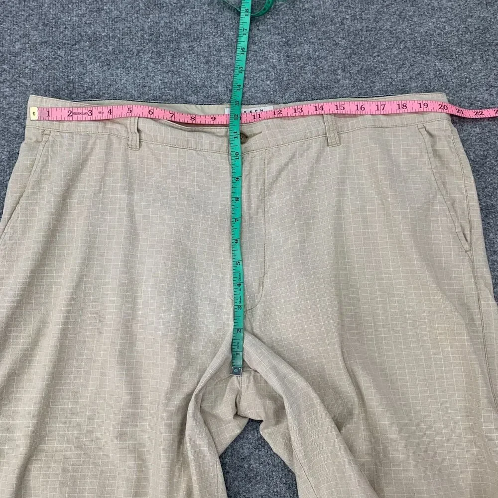 Joseph Abboud Shorts Mens 42 Tan Cotton Flat Front Mid Rise Walking Golf Chino